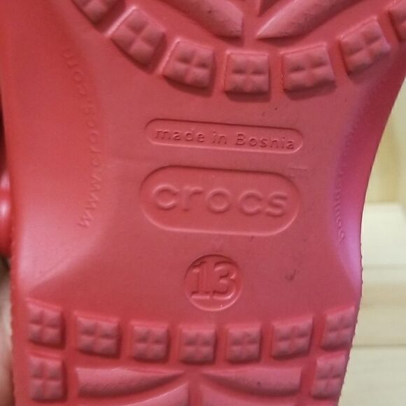 Crocs Clogs Men Sz 13Classic Red Slip On Sandals Shoes - Picture 8 of 8